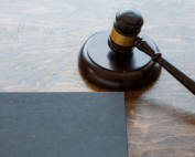 gavel and book