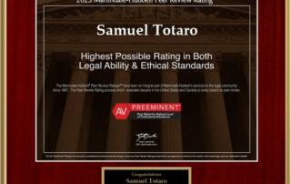 Samuel-totaro-award